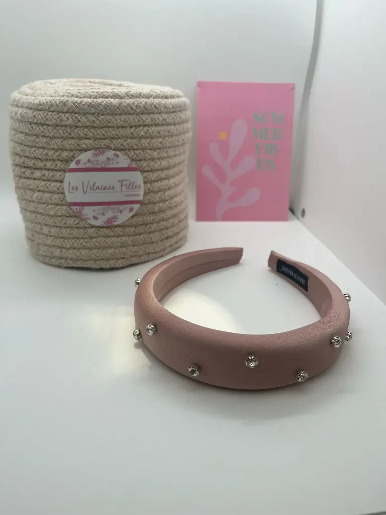 Serre-tête satin et strass