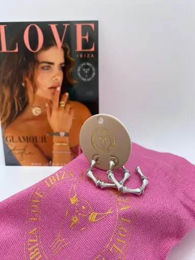 Boucles d'oreilles Bambou- argenté